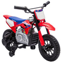 Moto Elettrica per Bambini 3+ Anni Licenza Honda CRF 450R 104x55x67 cm 12 V con Batteria al Litio e Sospensioni in ABS Rosso      