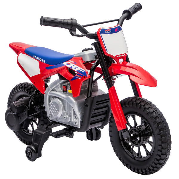 Moto Elettrica per Bambini 3+ Anni Licenza Honda CRF 450R 104x55x67 cm 12 V con Batteria al Litio e Sospensioni in ABS Rosso acquista