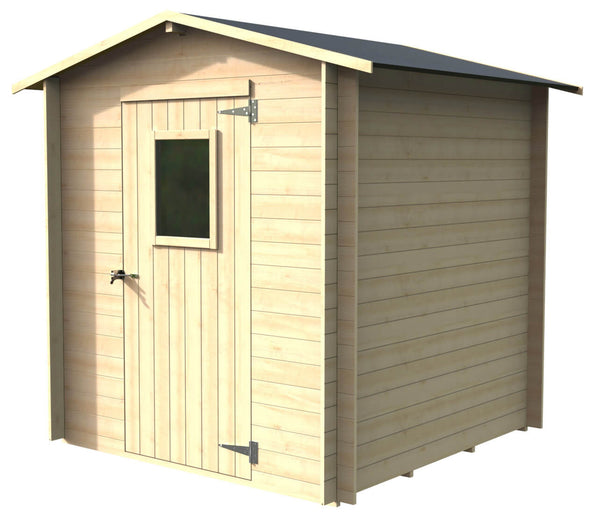 Gartenbox für Werkzeuge 198 x 198 cm mit Fenstertür aus Naturholz acquista