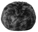 Maxy Pouf 80x80x70 cm in Pelliccia Sintetica Nuvola Grigio
