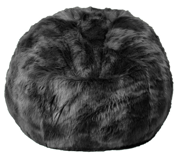 Maxy Pouf 80x80x70 cm in Pelliccia Sintetica Nuvola Grigio sconto