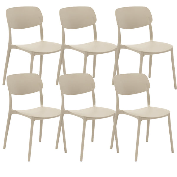 Set 6 Sedie 46x79x54 cm in Polipropilene Elodie Tortora acquista