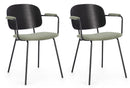 Set 2 Sedie 57x60x80 cm Sienna in Tessuto Verde