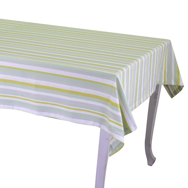 sconto Tovaglia Rettangolare 140x180 cm in Cotone 180 GSM Stripe Verde