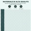 Rete di Recinzione 25m H1,7m in Acciaio e PVC Verde