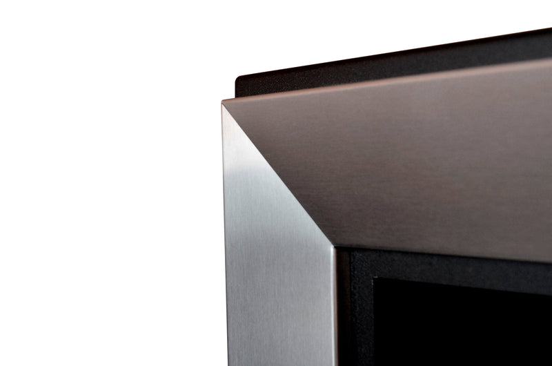 Camino a Bioetanolo da Parete 55x79 cm  Frame 550 Inox