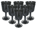 Set 6 Calici Vino Vis à Vis in Vetro VdE Tivoli 1996 Nero