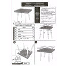 Tavolo da Giardino in Polyrattan Quadrato 80x80x77cm Adila Melange Grigio