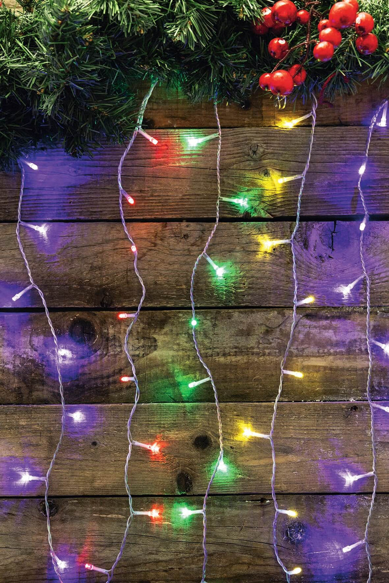 Tenda Luminosa Natalizia Multicolor da Esterno-Interno Soriani 36V Varie Misure