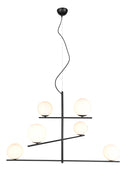 Lampada a Sospensione da Interno Attacco E14 in Metallo Nero Opaco