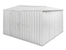 Casetta Box da Giardino in Lamiera di Acciaio Porta Utensili 360x345x212 cm Enaudi Bianca