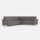 Divano Angolare 6 Posti 288x248x85 cm Yasel in Tessuto Grigio