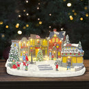 Villaggio Natalizio Città di Natale 41x30x22 cm con Luci Suoni e Movimento
