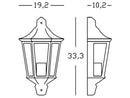 Lampada Applique Mezza Lanterna Esagonale Piccola Colore Nero per Esterno Linea Wall Sovil