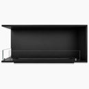Camino a Bioetanolo da Incasso ad Angolo 120x30x50 cm Urano Lato Sinistro Struttura in Acciaio Nero