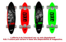 Skateboard con Tavola 61 cm in Legno Fear Rosso Verde