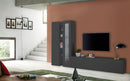 Parete Attrezzata Soggiorno 280x30x180 cm Maruska n°9 Grigio Antracite Opaco