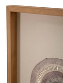 Stampa su Tela Circly con Inserti 45x3,2x60 cm in Legno e Tessuto