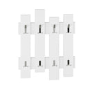 Appendiabiti a muro 64x81 cm Wave bianco 8 ganci Bianco