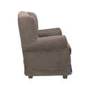 Poltrona Bergere 103x87x84 cm in tessuto tortora