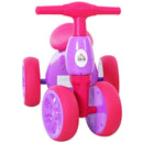 Triciclo per Bambini 4 Ruore  Primi Passi Viola e Fucsia