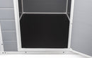Casetta da Giardino Porta Attrezzi 129x103x196 cmin Resina Effetto Legno Keter Manor 4x3 Grigia