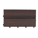 Set 14 Piastrelle Autobloccanti in Plastica Effetto Legno 37,7 x 18,6 cm da Interno o Esterno 