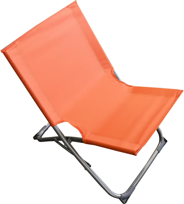 sconto Spiaggina Faltbare Sonnenliege 55 x 45 x 52 cm aus Stahl und 600D Oxford-Gewebe Orange