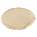 Set 4 Tovagliette con Frange Ø38x0,3 cm  in Carta effetto Juta VdE Tivoli 1996 Shades of Chocolate