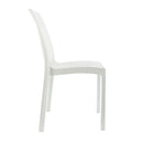 Set 2 Sedie da Giardino in Stile Rattan Bianco