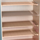 Mensola Estensibile per Armadi 35 x 72,5-125 cm Scaffale Salvaspazio in ABS Beige