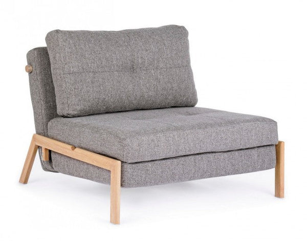 sconto Schlafsofa 1 Regal Hayden Grey in Stoff