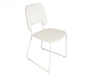 Set 2 Sedie 47,5x45,5xH89 cm in Similpelle e Metallo Guapa Bianco