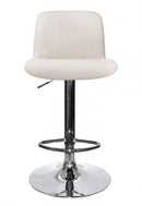 Set 2 Sgabelli Bar 41x46x86/107 cm in Poliestere Rafael Cromo-Beige