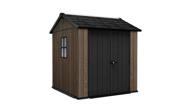 online Casetta Box da Giardino 230x230x246 cm Keter Signature Apex 757/775 in Resina Effetto Legno Noce
