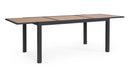 Tavolo Allungabile da Esterno 160-240x90x75h cm in Alluminio e Polywood Hilija Naturale e Antracite  