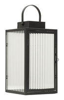 Lanterna Simply 15,5x15,5x28,5 cm in Metallo e Vetro Nero      