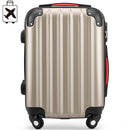 Set 3 Valigie Trolley Rigide da Viaggio Easy Roll Angoli Rinfornzati in ABS Champagne  