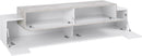 Mobile TV 3 Ante 200x45x51,5 cm Coro Bianco Lucido e Cemento