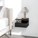 Set 2 Comodini Sospesi 35x32x22,5 cm Design Moderno Nero