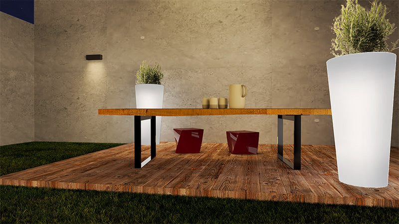 Vaso Luminoso Ø34x86 cm in Resina Arkema Tondo 86 SL