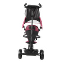 Triciclo a Spinta Pieghevole per Bambini con Maniglione Direzionabile Qplay Rito Star Violet