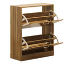 Scarpiera 2 ante 63x80x24 cm in Legno Melaminico Naturale