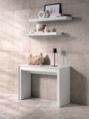 Consolle Allungabile Segmenta 110x42,5/297,5x78 cm in MDF Laccato Bianco Opaco        