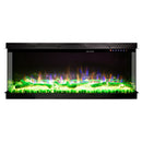 Camino Elettrico da Incasso 56,1x103,5x31,7 cm Effetto Fiamma 1500W Haiti 40 Nero