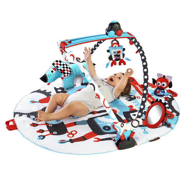 sconto Yookidoo 40128 3-Phasen-Kinderkarussell-Turnhalle