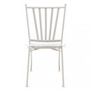 Sedia da Giardino Giunone con Cuscino 41x42x90 h cm in Acciaio Tortora