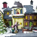 Villaggio Natalizio Città di Natale 38x15x20 cm con Luci Suoni e Movimento