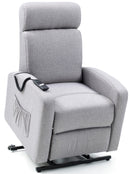 Poltrona Alzapersona Elettrica 1 Motore Reclinabile a Motore in Tessuto Marta Grigia