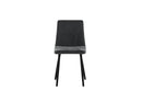 Set 4 Sedie Ariel 46x55x87,5 cm in Tessuto Easy-Clean Grigio Scuro       